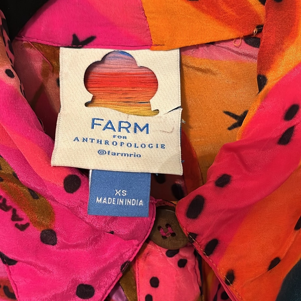EUC Farm Rio Classic Buttondown Shirt - Picture 6 of 8